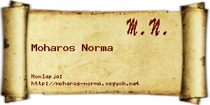 Moharos Norma névjegykártya